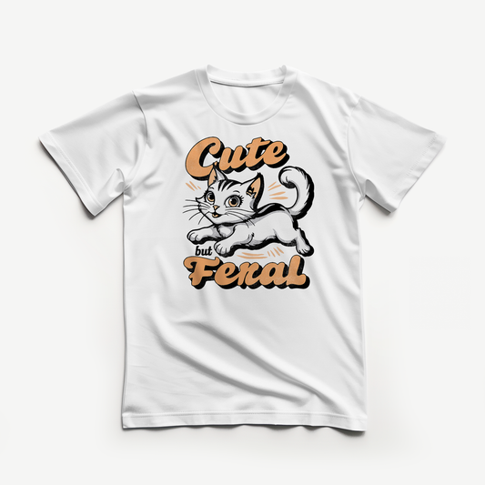 Cute But Feral Kids Tee