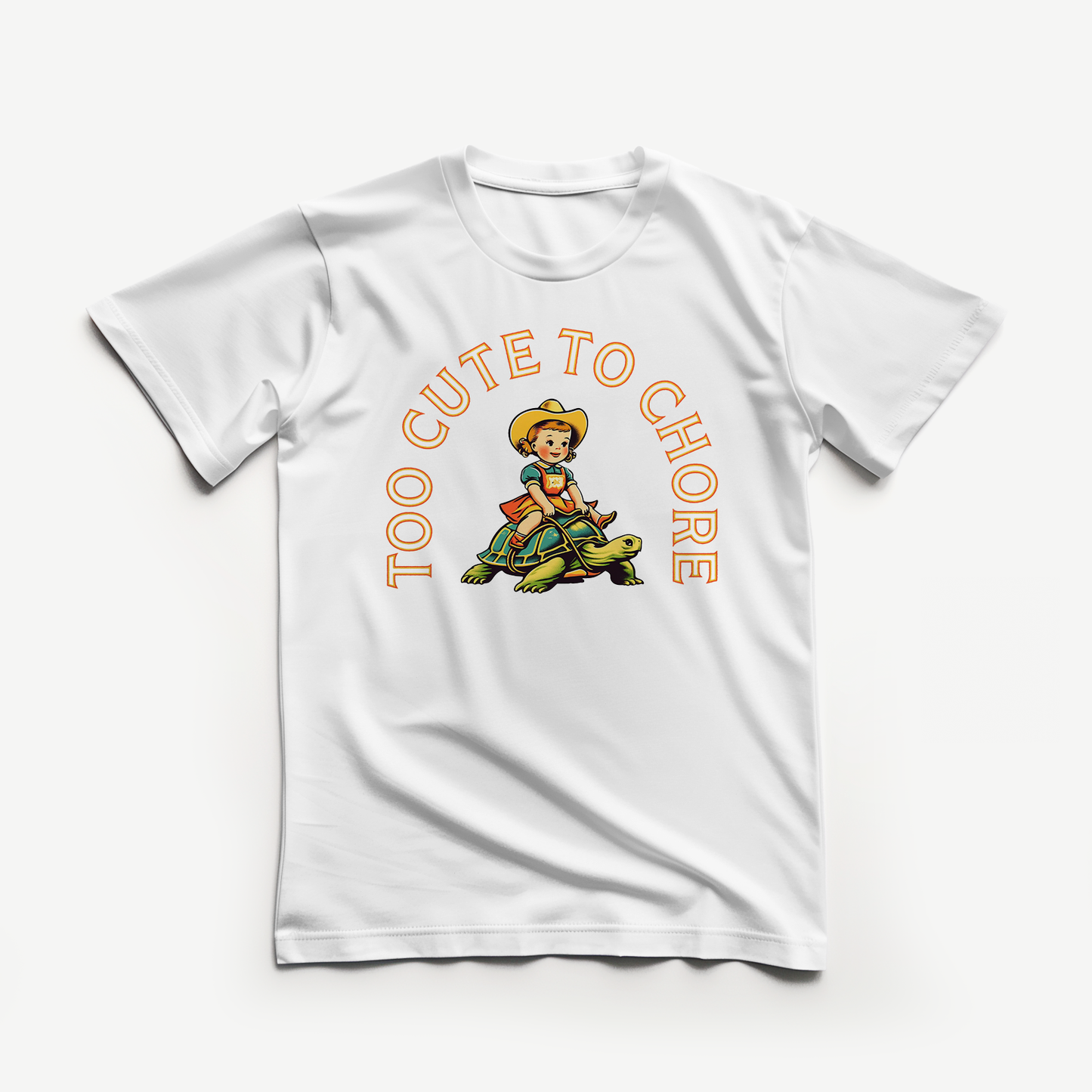 Too Cute To Chore Kids Tee