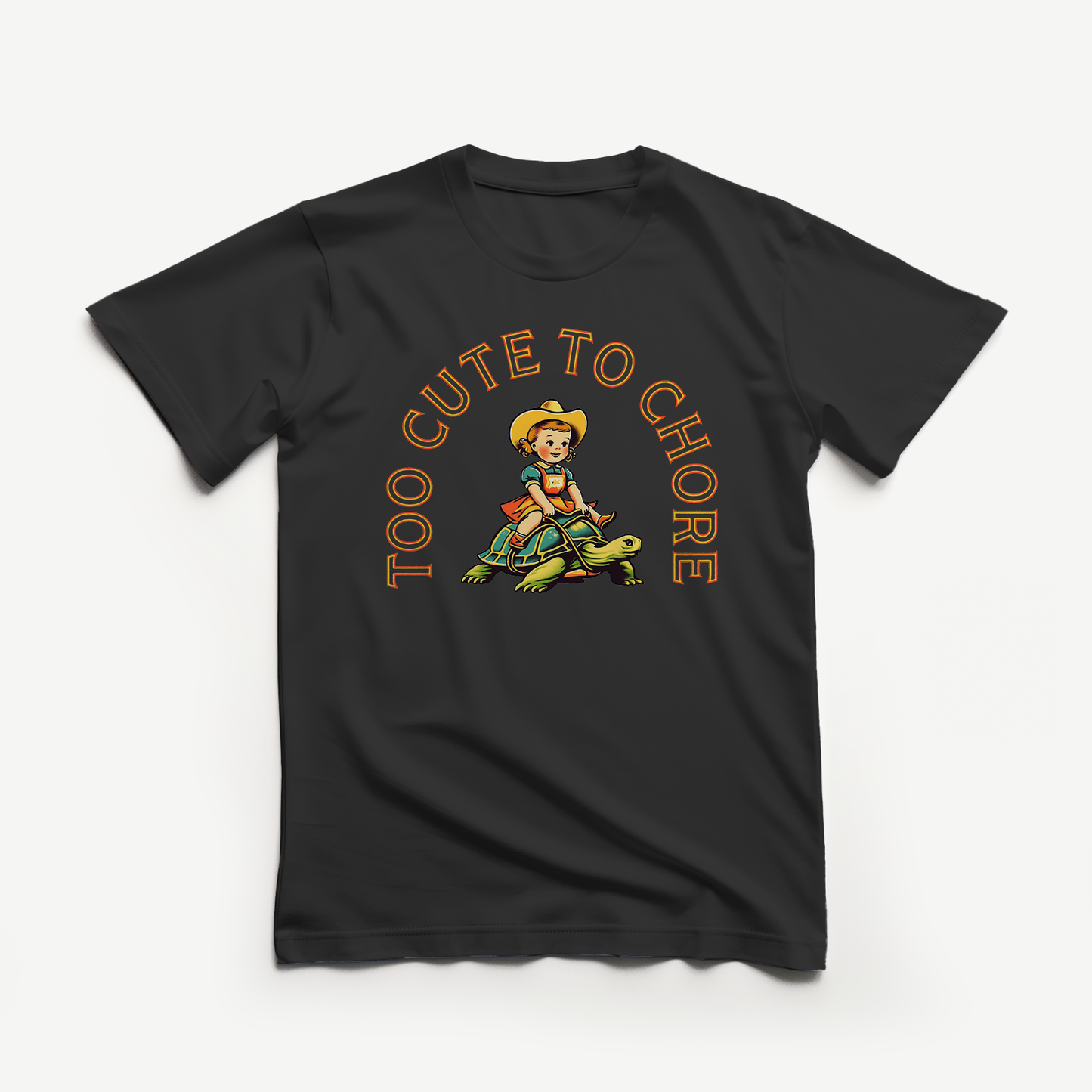 Too Cute To Chore Kids Tee